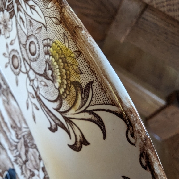 Mid century transferware turkey platter - Picture 6 of 6